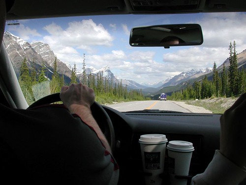 Driving through the rockies