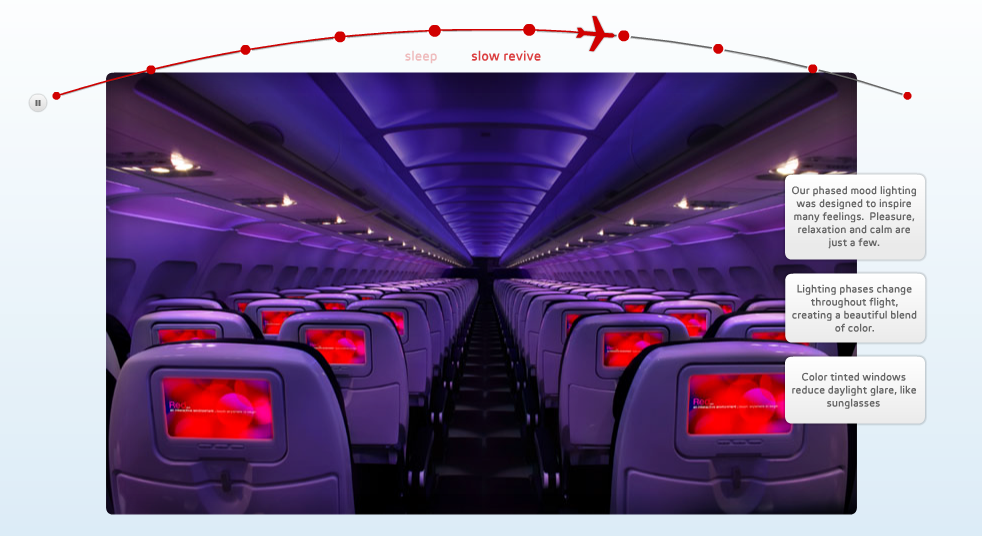 Virgin America Mood Lighting