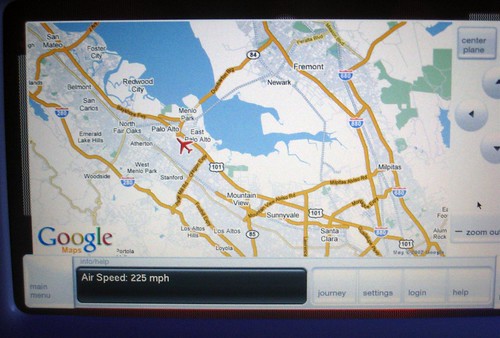 Google Maps on Virgin America