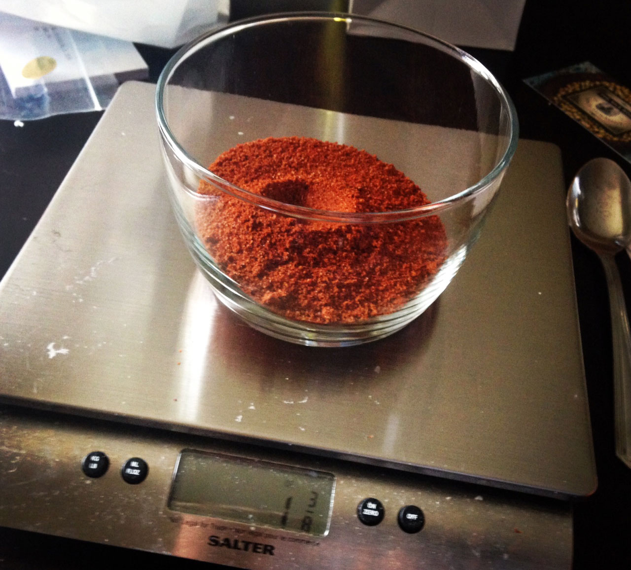 Measuring Out Chilli Power For My Travel Spice Kit