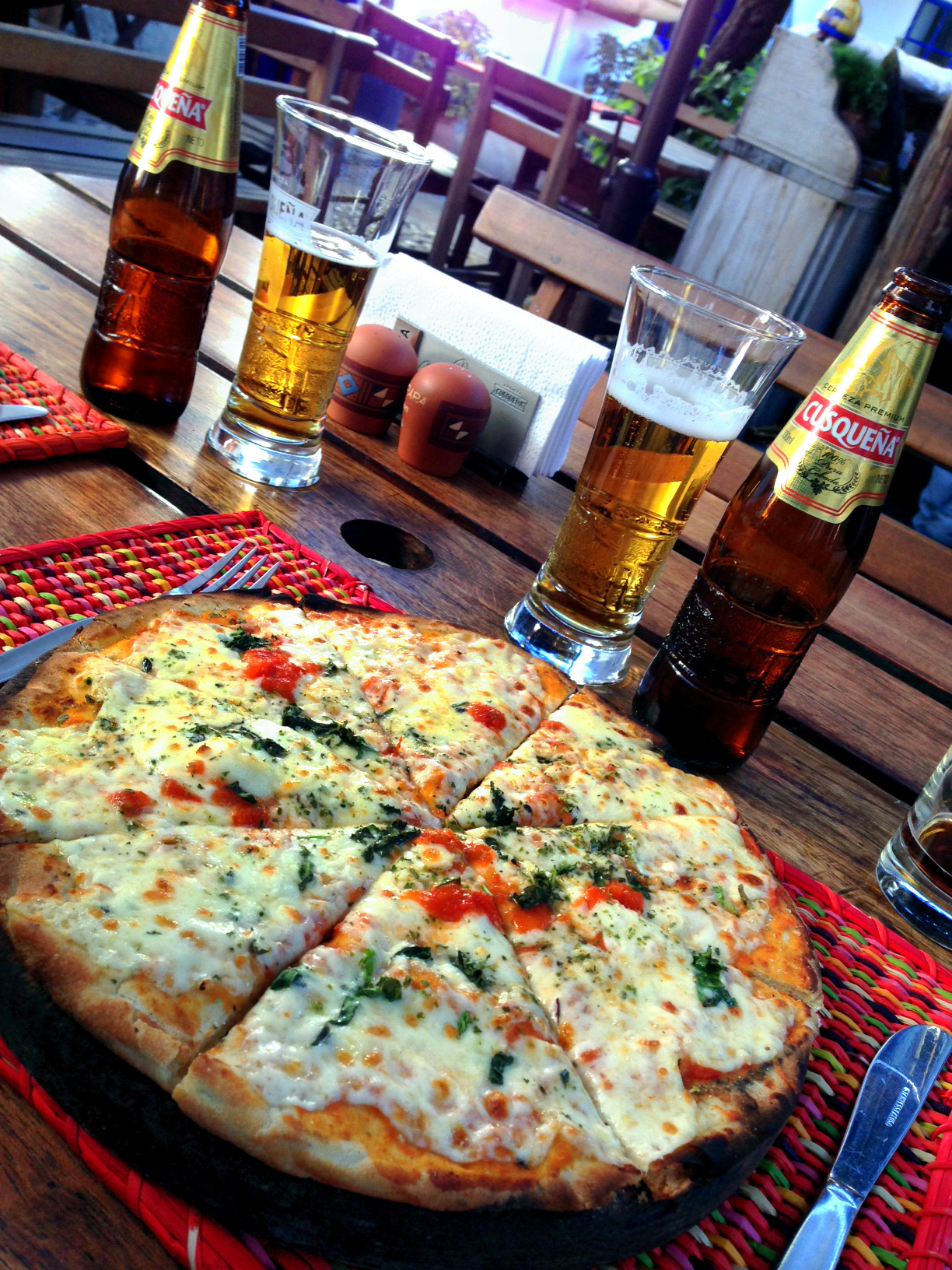 Beer and Pizza in Cuzco