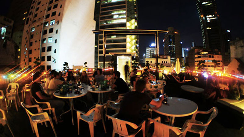 Roof-top Patio in the Reggae Mansion in Kuala Lumpur