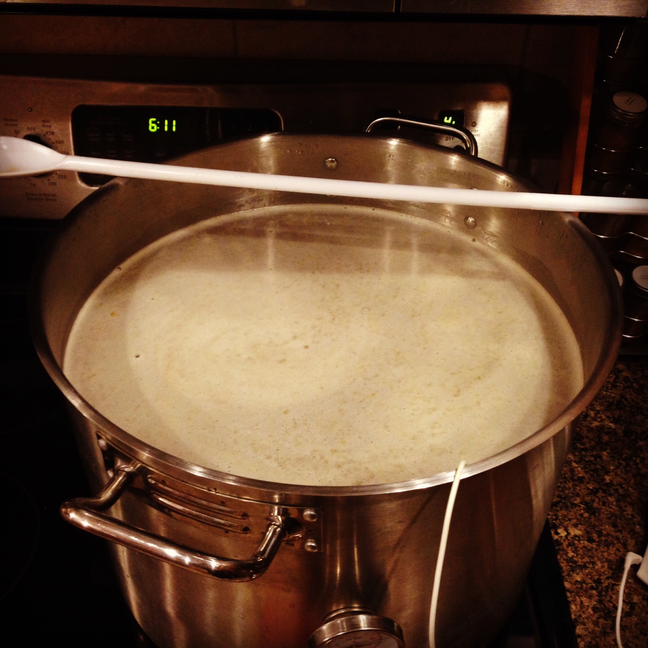 Roughly 8G of wort on the stove