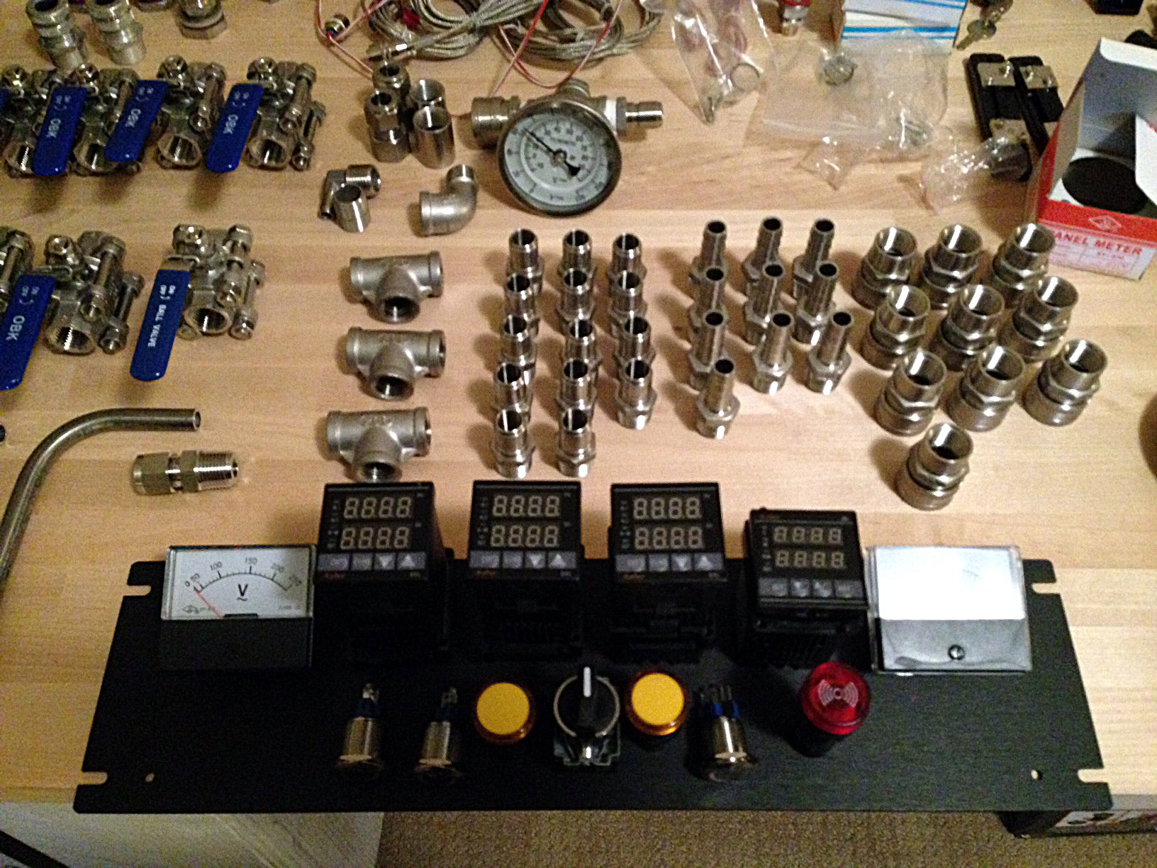 The parts for the electric brewery