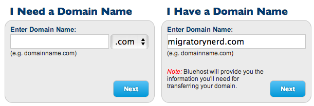 Signing Up At Bluehost