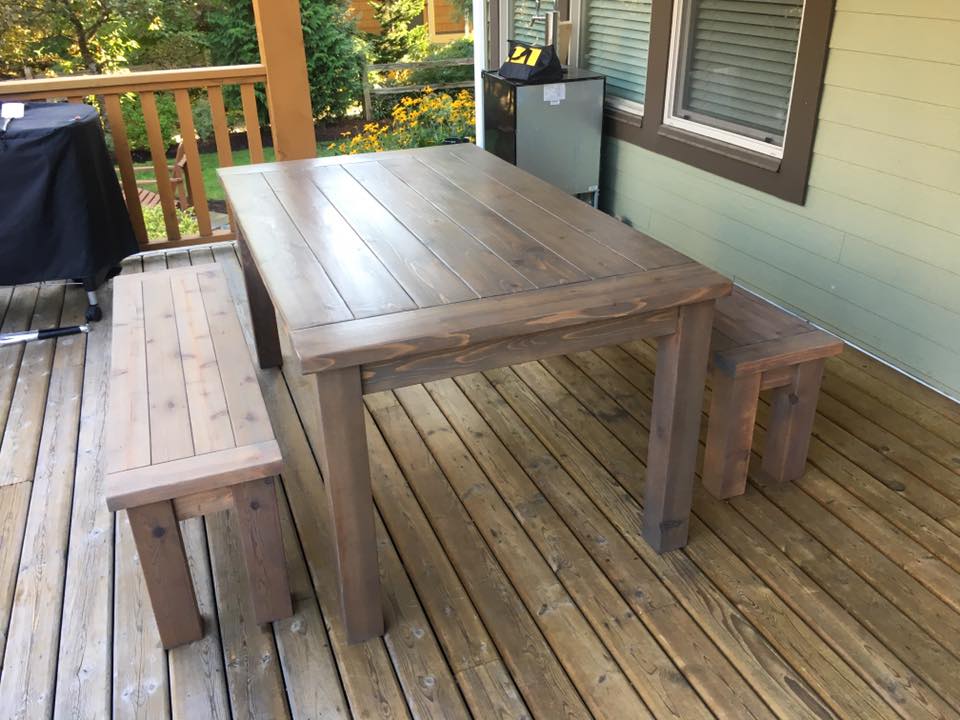 Outdoor Farmhouse/Harvest Patio Table