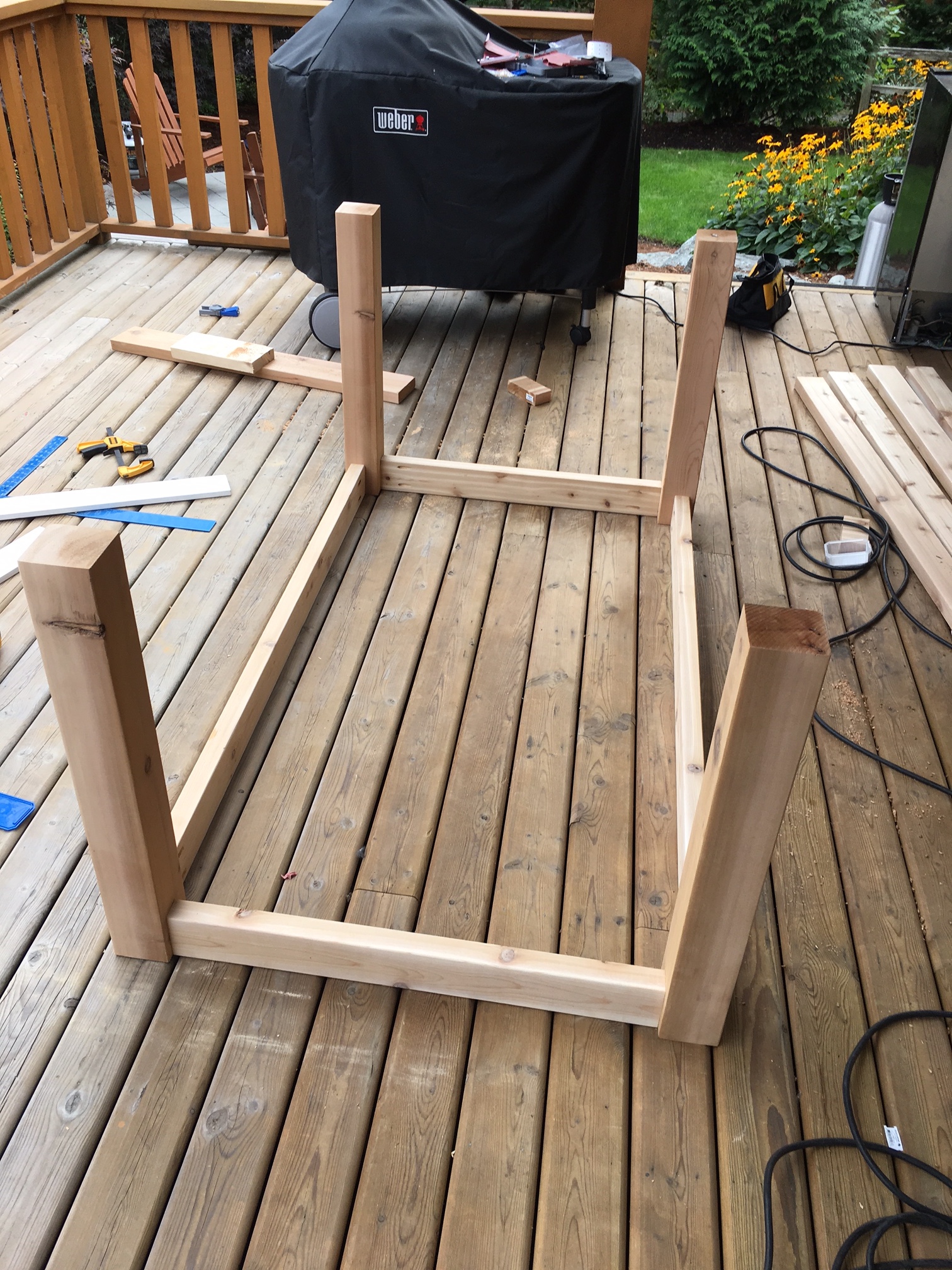 Building the base for the farmhouse table