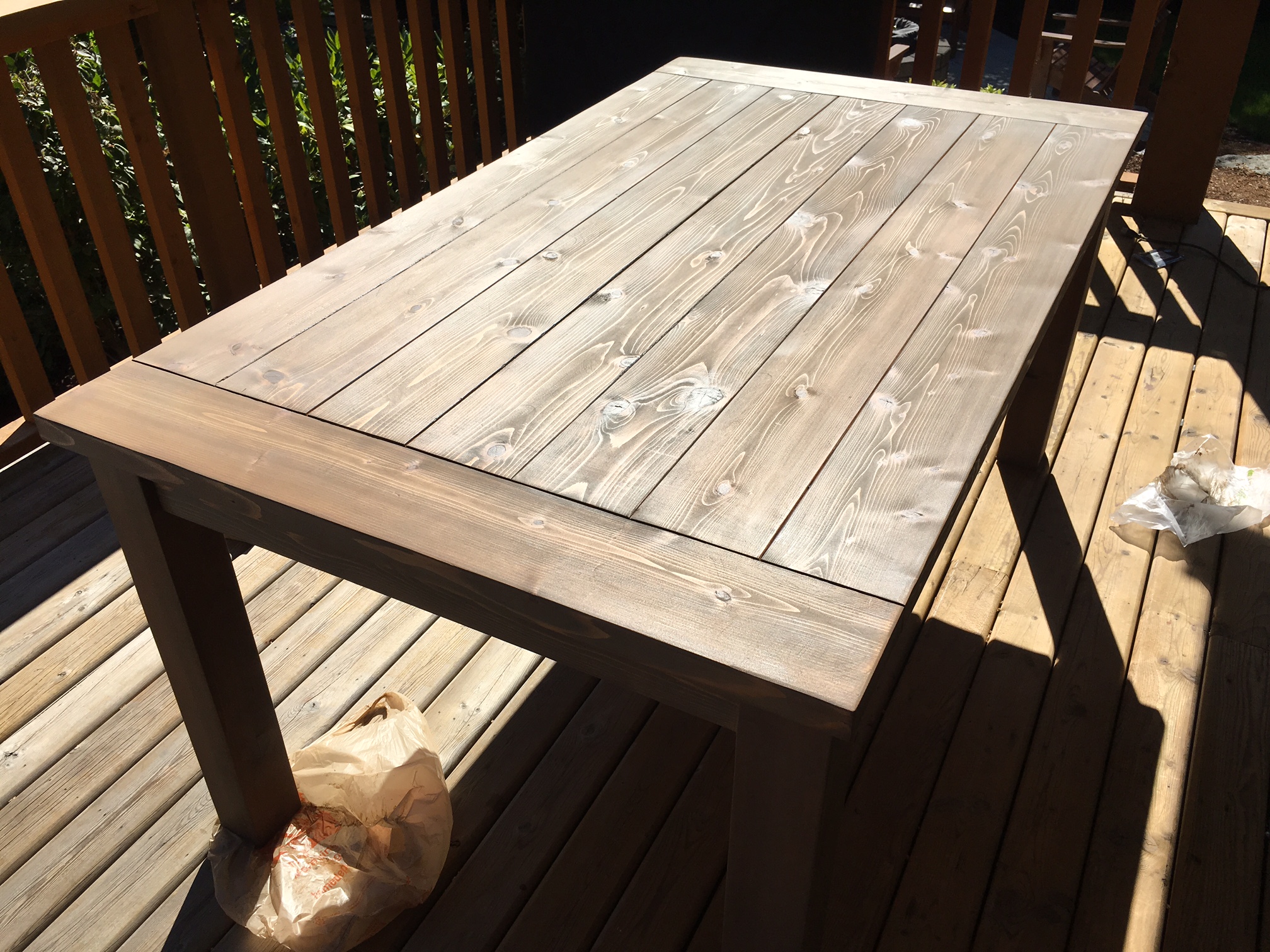 Weathered farmhouse table