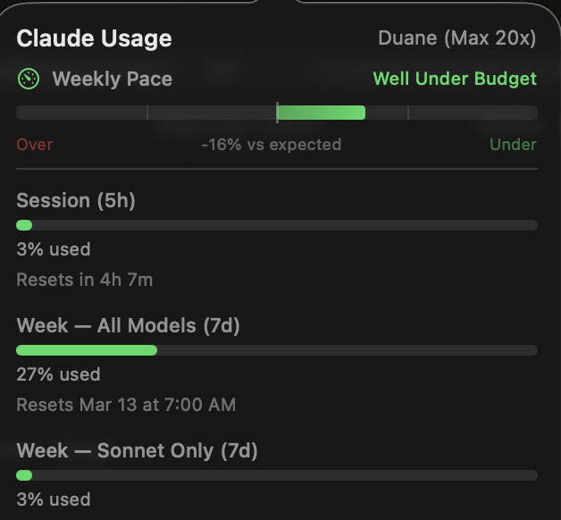 Claude Code Usage Widget